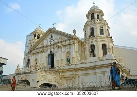 Manila, Ph - Oct. 5: Minor Basilica Of The Black Nazarene Or Also Known As Quiapo Church Facade On O