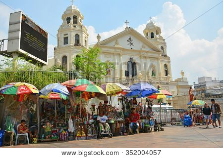 Manila, Ph - Oct. 5: Minor Basilica Of The Black Nazarene Or Also Known As Quiapo Church Facade And 