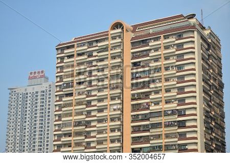 Manila, Ph - Oct. 5: Escolta Twin Towers Condominium Complex Facade On October 5, 2019 In Manila, Ph