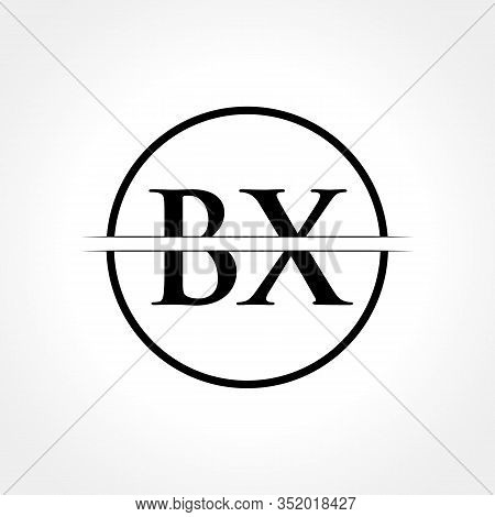 Initial Black Letter BX Logo With Creative Circle Typography Vector Template. Creative Abstract Letter BX Logo Design
