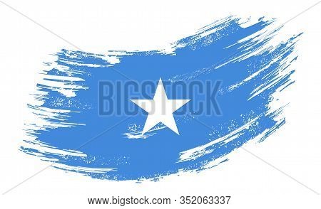 Somalian Flag Grunge Brush Background. Vector Illustration.
