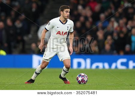 LONDON, ENGLAND. 19 FEBRUARY 2020. Harry Winks of Tottenham during the UEFA Champions League match between Tottenham Hotspur and RB Leipzig, at The Tottenham Hotspur Stadium, London England.