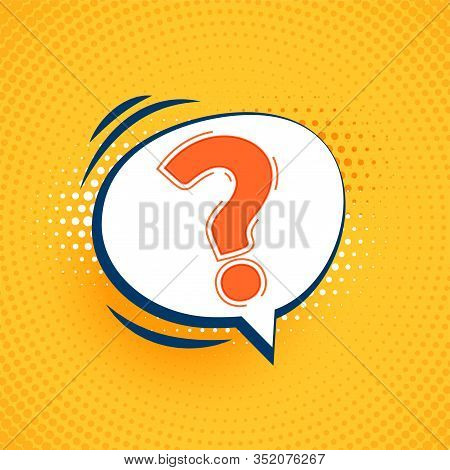 Comic Style Question Mark Speech Bubble Background