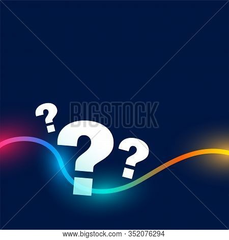 Question Mark Sign Background With Color Wave