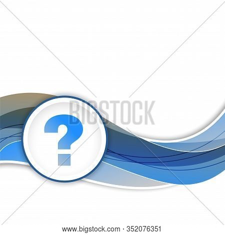 Question Mark Web Template With Blue Wave