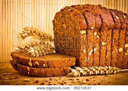 Delicious Wholemeal bagt brød med Rødhals
