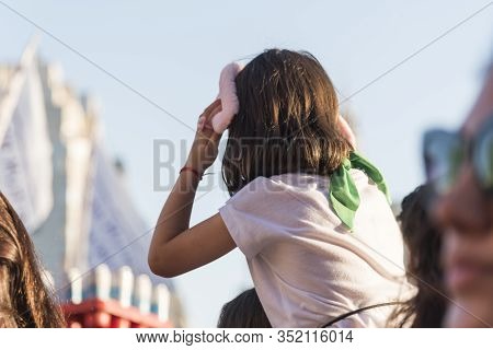 Capital Federal, Buenos Aires / Argentina; Feb 19, 2020: Rally In Favor Of Legal, Safe And Free Abor