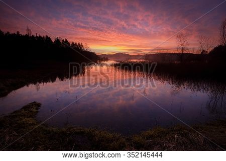 Colorful Sunset At Ulibarri Ganbia, Vitoria, Alava