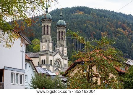 Idyllic View At The Church In Todtnau In The Black Forest, Germany