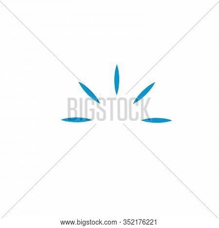 Half Circle Burst Rays. Click, Light Or Sound Icon. Stock Vector Illustration Isolated On White Back