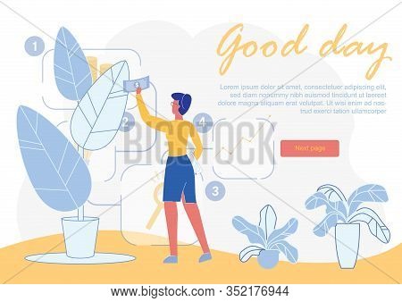Good Day On Financial Investments Stock Market Or Private Company Income Growth. Businessman Cartoon