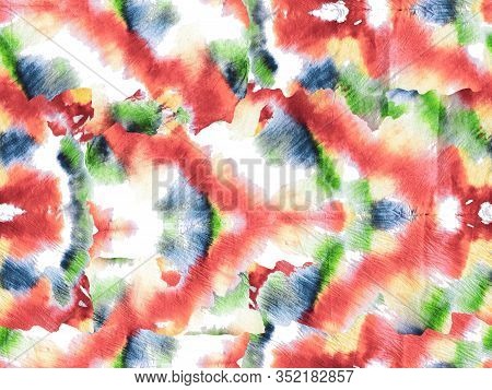 Watercolor Ethnic Design. Kilim Native Background. Ikat Geometric Swimwear Pattern. Traditional Spal