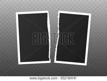 Vector Stock Illustration Of A Ripped Photo. Torn Picture.