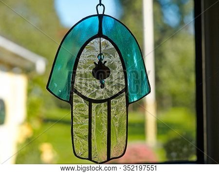 Traditional Middle East Icon Hamsa Amulet Talisman Also Known Of The Hand Of Fatima Mary Hanged By A
