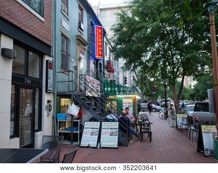Washington D.c., Usa - June 3, 2019: Images Taken During The Eve In Washington Dcs Chinatown Near H 