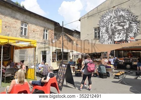 Street Bar In Jewish District Of Krakow