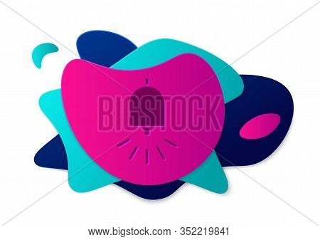 Color Ringing Alarm Bell Icon Isolated On White Background. Fire Alarm System. Service Bell, Handbel