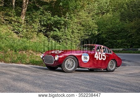 The Car 1951 Mille Miglia Winner Ferrari 340 America Berlinetta Vignale In Classic Race Reenactment 