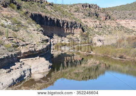 Burro Creek At Burro Creek Campground In Mohave County, Sonoran Desert, Arizona Usa