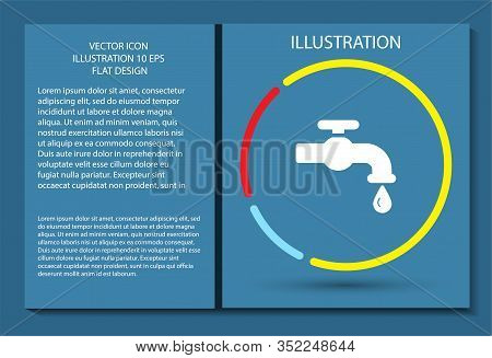 Kitchen Faucet Iconvector Icon , Lorem Ipsum Flat Design