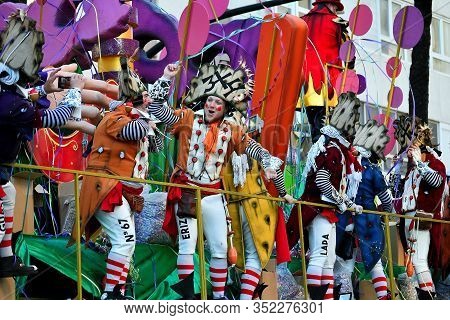 Carnival Of Cadiz Capital, Andalusia. Spain. Europe. February 23, 2020