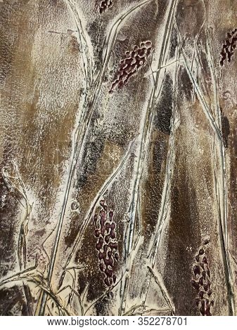 Texture Of Natural Stone, Glass. Marble Background. Stained Glass With Patterns
