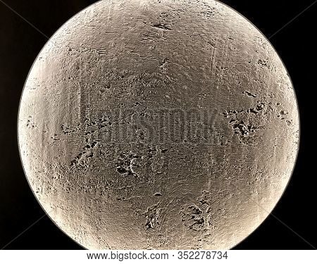 Close-up Of A Concrete Stone, On A Dark Background