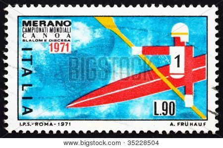 แสตมป์เรือคายัคอิตาลีค.ศ. 1971 ในเชื้อสายฟรี
