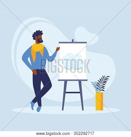 Advertising Poster Relationship With Painting. Pleasant Companionship With An Interesting Exchange V