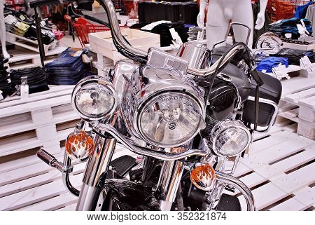 Warsaw,poland. 27 January 2017. Carrefour Arkadia. Harley Davidson On On Display During.