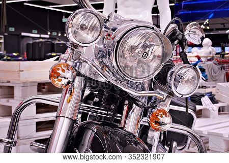 Warsaw,poland. 27 January 2017. Carrefour Arkadia. Harley Davidson On On Display During.