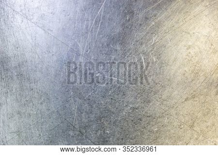 Scratched Flat Stainless Steel Sheet Surface Background And Texture