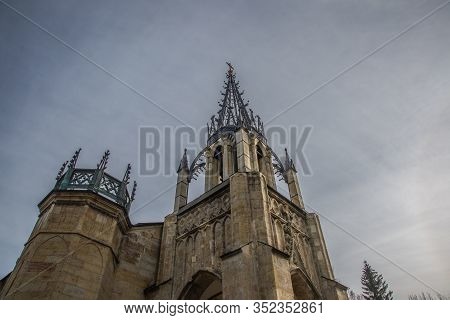 Saint Petersburg, Russia - May 16, 2018: Landscape With Beautiful View Of The Gothic Church Of Peter