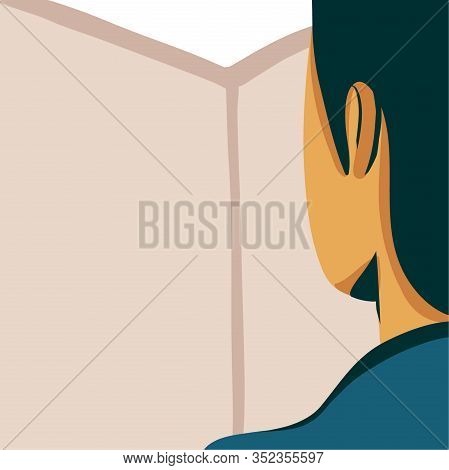 Hand Drawn Vector Stock Abstract Graphic Illustration With A Man Looks At The Menu And Chooses A Dis