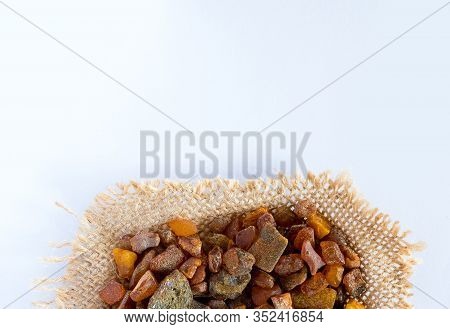 Little Pieces Of Amber In A Pouch