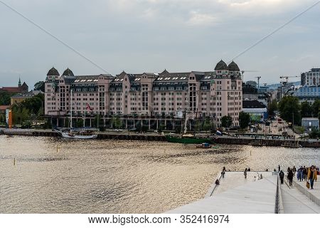 Editorial 08.31.2019 Oslo Norway View From The Opera House Of The City