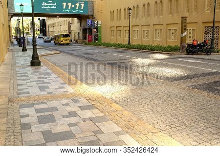 Dubai/uae - November 11, 2019: View On Jbr Street. Jumeirah Beach Residence. New Luxury District In 
