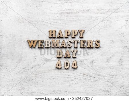 Webmaster Day Greeting Card. Close-up, Top View