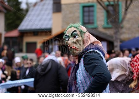 Laudenbach, Main-tauber-kreis, Germany - February 23, 2020: The Carnival Of Laudenbach