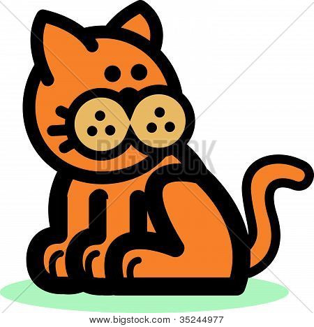 座っている猫のクリップアート