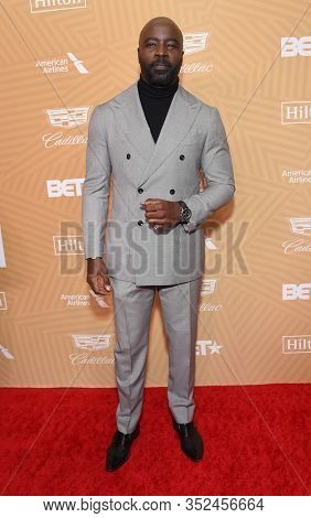 LOS ANGELES - FEB 23:  Mike Colter arrives for the 2020 American Black Film Festival Honors on February 23, 2020 in Beverly Hills, CA                