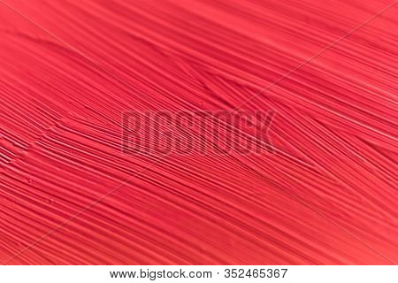 Cosmetics Abstract Texture Background, Red Acrylic Paint Brush Stroke, Textured Cream Product As Mak