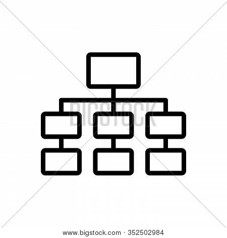 Black Line Icon For Diagram Blueprint Hierarchy Organization Database Layout Chart Draft Circular Gr