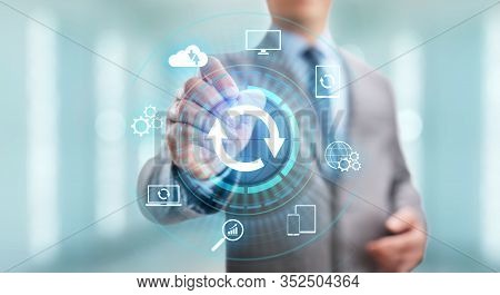 Update Software Application And Hardware Upgrade Technology Concept.