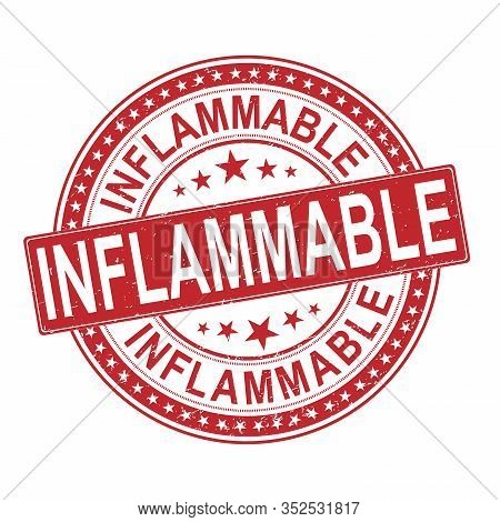 Stamp With Text Inflammation, Vector Illustration On A White Background