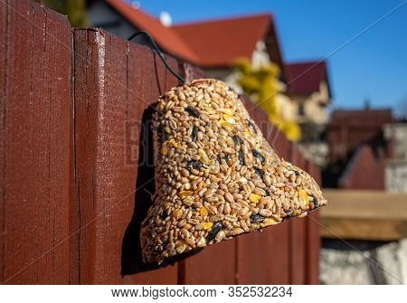 Bell From Various Grains, A Delicacy For All The Birds In The Garden