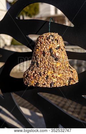 Bell From Various Grains, A Delicacy For All The Birds In The Garden
