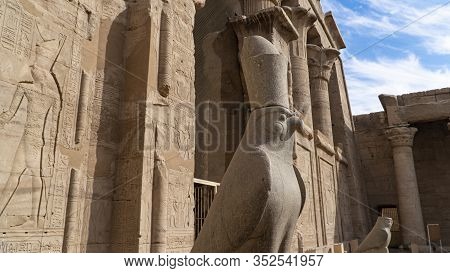Edfu Is The Site Of The Ptolemaic Temple Of Horus And An Ancient Settlement. Egypt. Edfu Also Spelt 