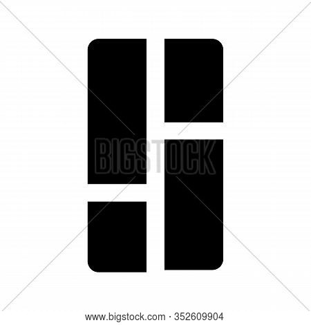 Dashboard Glyph Icon. View Quilt. Apps Grid. Content View Tiles. List Menu. Silhouette Symbol. Negat