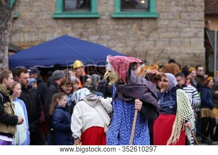Laudenbach, Main-tauber-kreis, Germany - February 23, 2020: The Carnival Of Laudenbach
